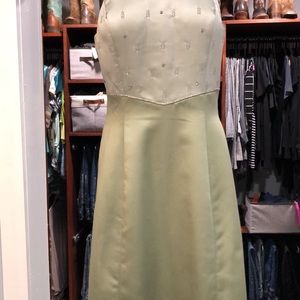 Sage colored formal dress
